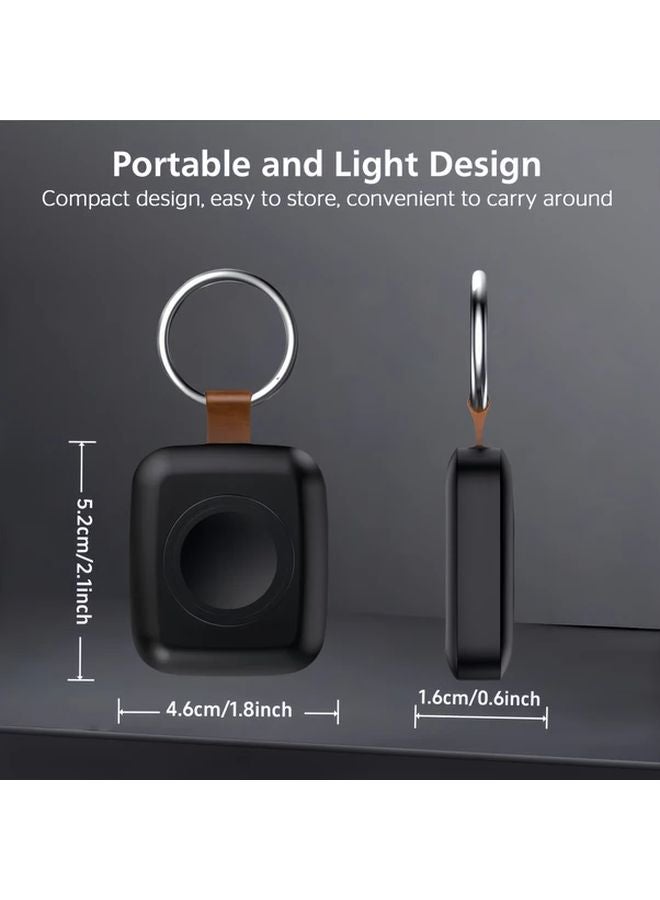 شاحن مغناطيسي محمول أسود لساعة آي واتش سلسلة ألترا 2 بشاشة مزدوجة منفذ USB C - Image 3