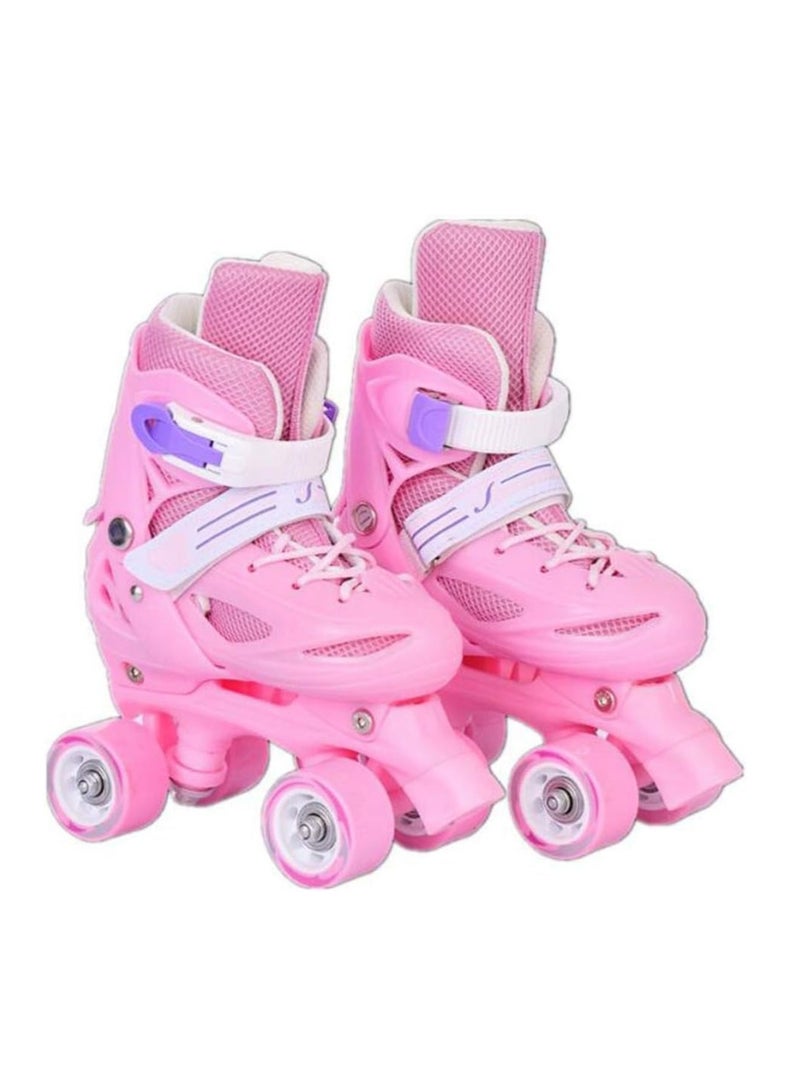 Dubkart Roller Skates Adjustable for Kids, Fun for Girls and Ladies Kids Unisex Four Wheel Roller Skating Shoes M (35-38) cm - Image 1