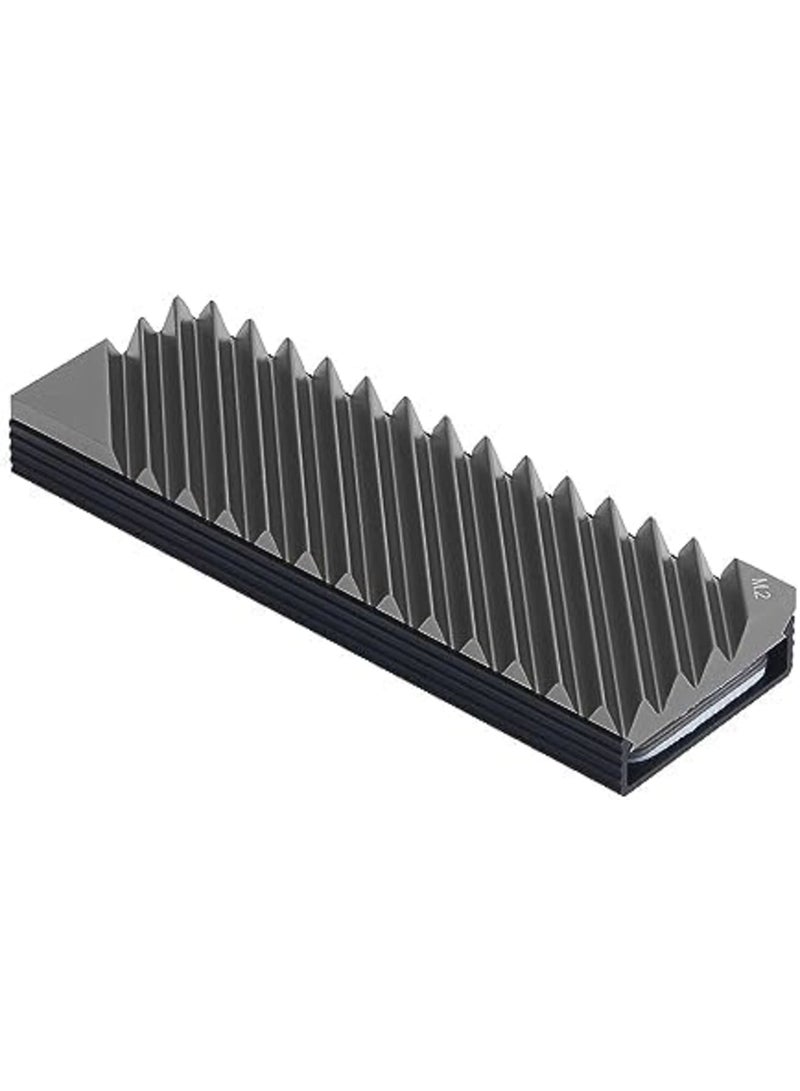 مبرد حراري M.2، مبرد SSD M.2 2280، مبردات حرارة NVME مزدوجة الجوانب من الألمنيوم لجهاز PS5 الكمبيوتر الشخصي - رمادي - Image 1