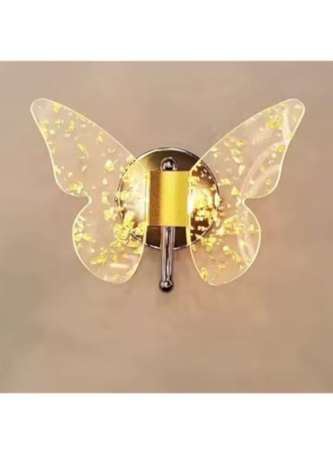 أبليك جداري LED بتصميم فراشة ذهبية – لمسة عصرية لغرف النوم والديكور - Image 3