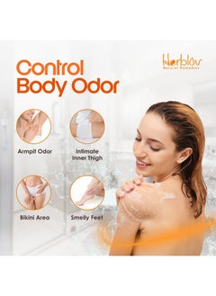 Herblov Persimmon Body Wash For Body Odor Control - Purifying Deodorizing Soap For Eliminating Nonenal Body Odor - Underarms, Intimate Inner Thigh, Bikini Area, Smelly Feet - Natural Deodorant Soap, Kids Safe  - Image 2
