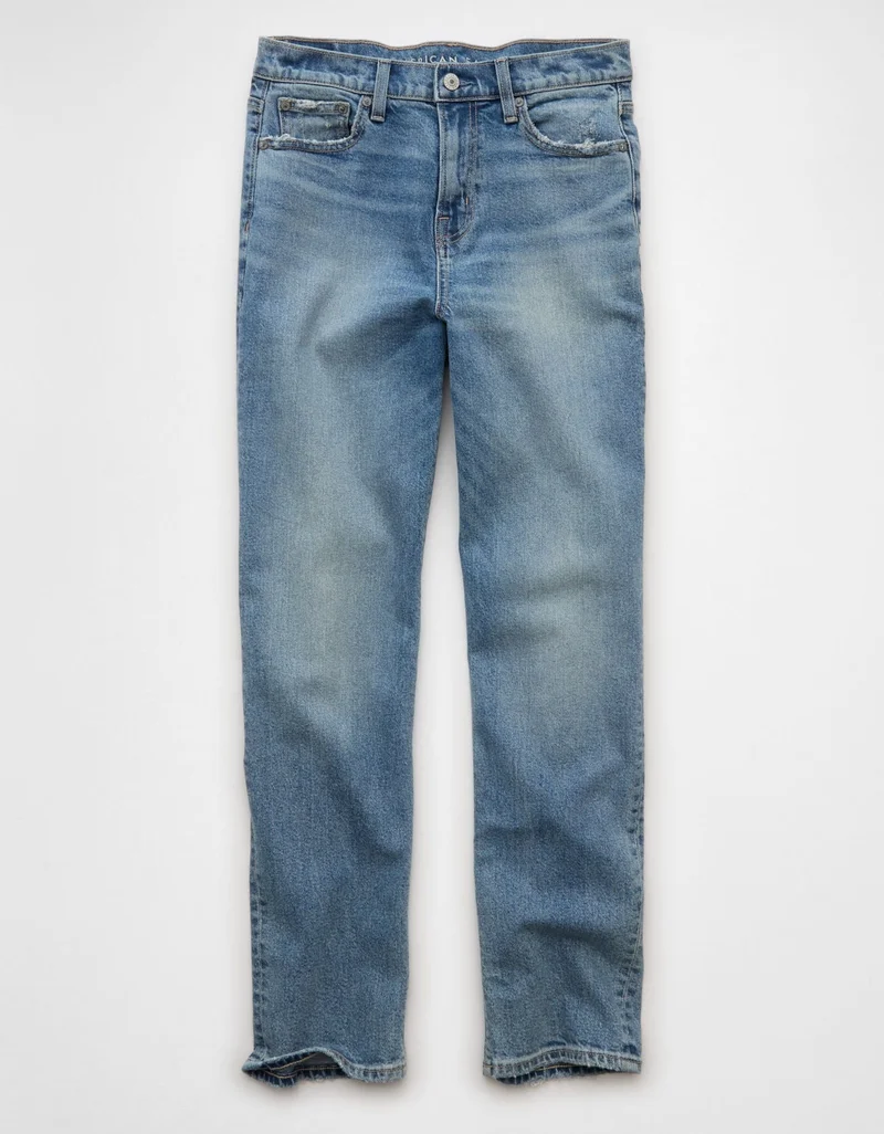 American Eagle  AE Stretch Super High-Waisted Ankle Straight Jean for Women | Best Price UAE