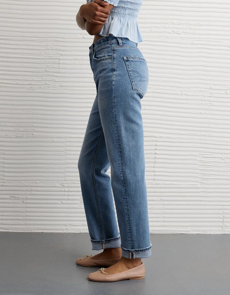 American Eagle  AE Stretch Super High-Waisted Ankle Straight Jean for Women | Best Price UAE