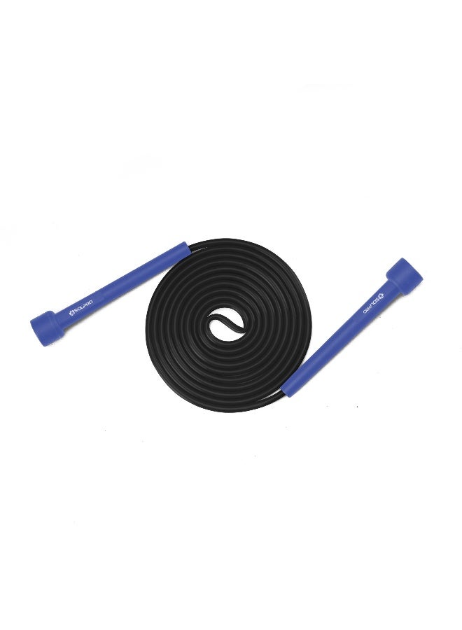 Solpro SKP056 Jump Rope for Men, Women & Kids|Lightweight, Adjustable Length, TangleFree|Handles, Durable Design|Ideal for Speed Training, Agility, Cardio, Fitness, Home & Gym Workouts (Blue/Black) - Image 1