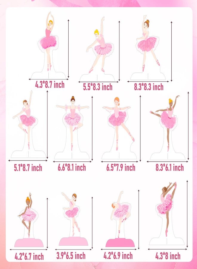 اوموني قطع مركزية على شكل قرص العسل لرقص الباليه، لوازم حفلات راقصات الباليه، 11 قطعة، زينة طاولة عيد ميلاد راقصة الباليه، قطع مركزية لحفلات الباليه ذات طابع الرقص، حفلات استقبال المولود، لوازم الزفاف - Image 4