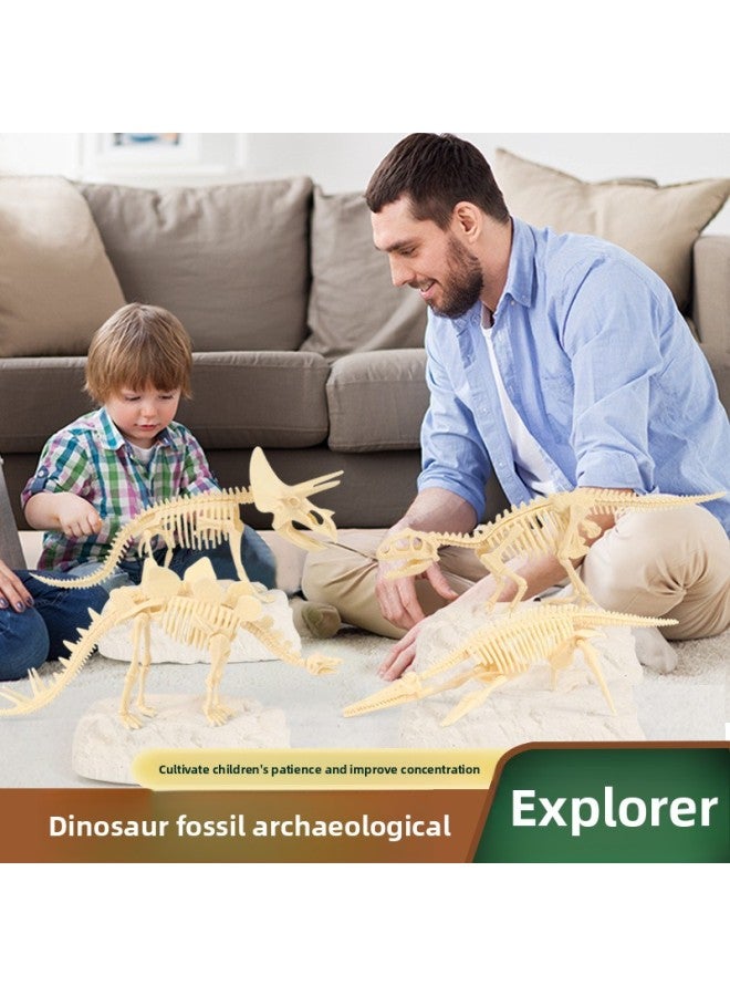 Handmade Archaeological Excavation Dinosaur Fossil Tyrannosaurus Rex Skeleton Model Simulation Children And Primary School Students Science And Education Toys-Color:Crocodile Dragon Frame [free 5-piece Set] Window Box  - Image 3