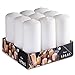 Tribello SPAAS White Pillar Candles - 9 Pack | 6 Inch Large White Dripless Pillar Candles | Long Burning Unscented - Image 2