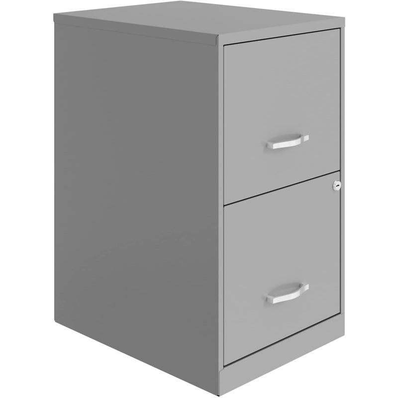 Lorell Lorell 2Drawer File Cabinet 142 x 18 x 245 Silver 