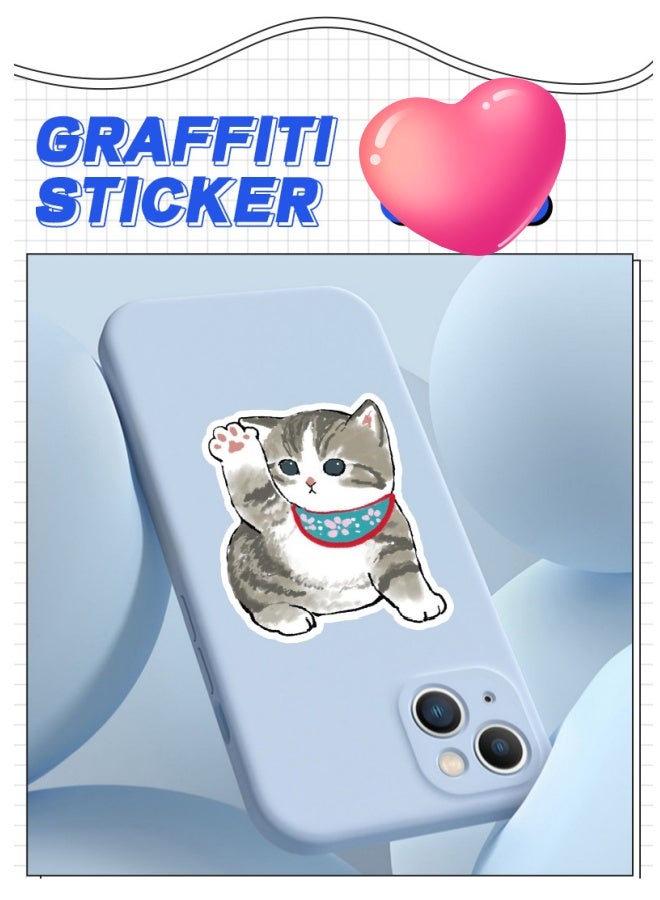 50 Cute Kitten And Puppy Graffiti Stickers For Mobile Phones, Water Cups, Computers, Waterproof Notebook Stickers - Image 2