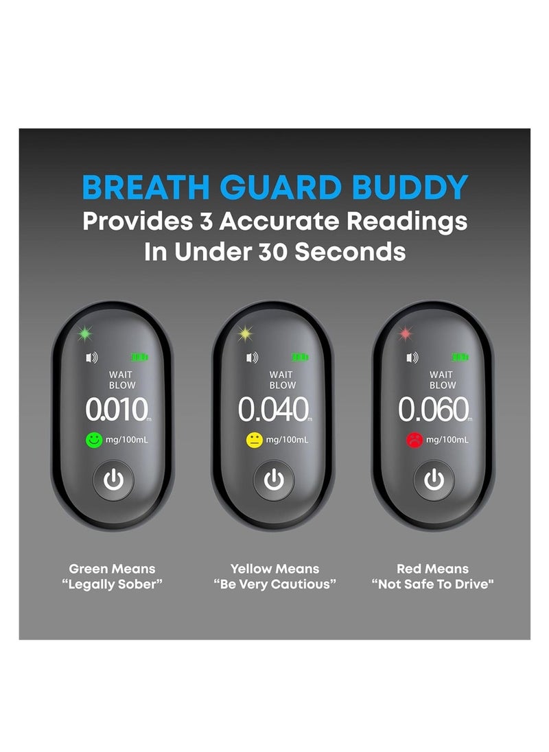 SYOSI Ethanol Tester, Portable No-Contact Breathalyzer Keychain, Fast, Accurate Home Ethanol Tester, BAC Breathalyzer - Image 4