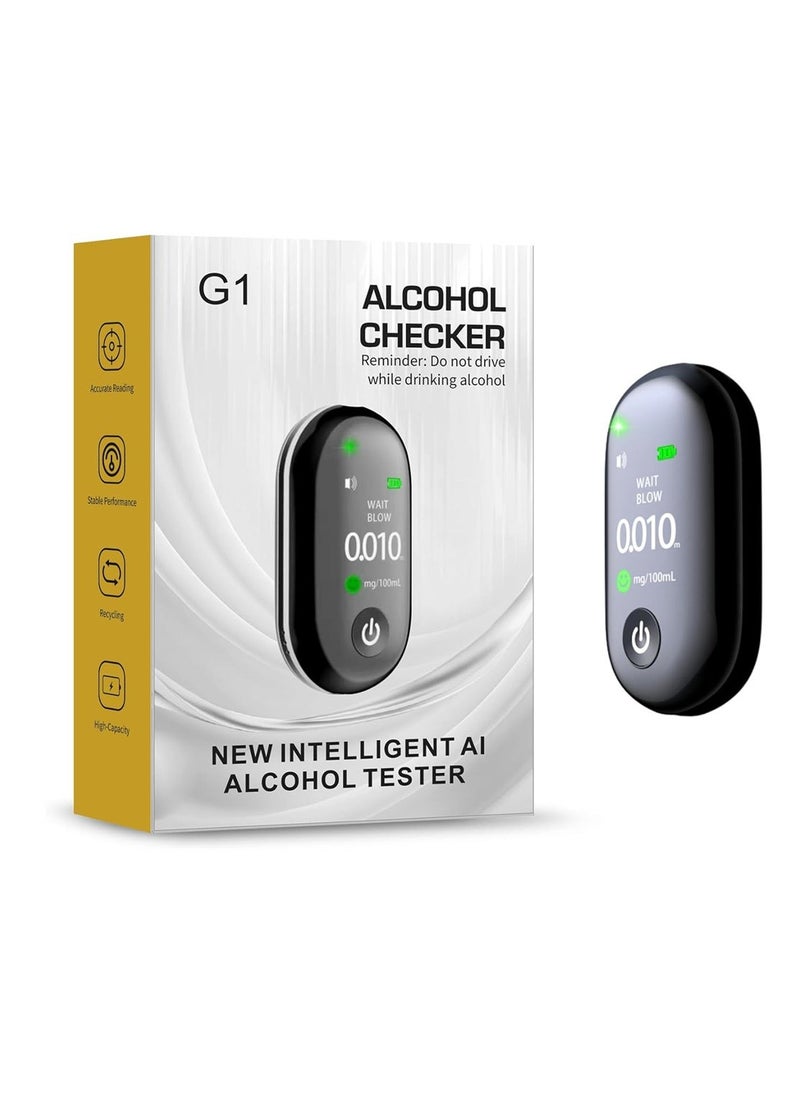 SYOSI Ethanol Tester, Portable No-Contact Breathalyzer Keychain, Fast, Accurate Home Ethanol Tester, BAC Breathalyzer - Image 5