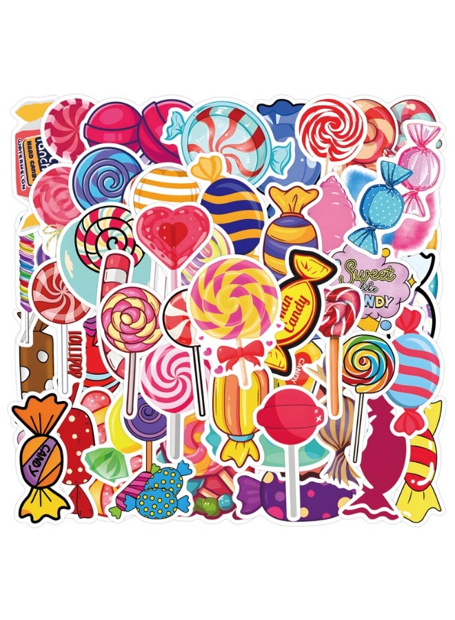 NIBEMINENT 55 Pcs Candy Deco Kit Waterproof Stickers, High Definition Printing Bright Colors, Suitable for Laptop Skateboard Luggage Water Bottle Guitar DIY - Image 1