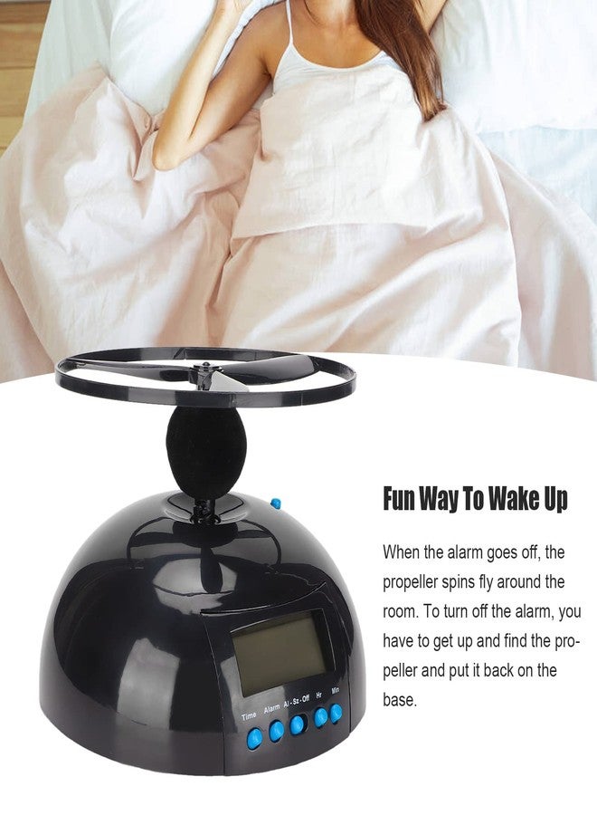 PUSOKEI Alarm Clock for Heavy Sleepers Adults, Alarm Clock on Wheels, Alarm Clock for Heavy Sleepers, Flying Clock, Run Away, Moving - Image 2
