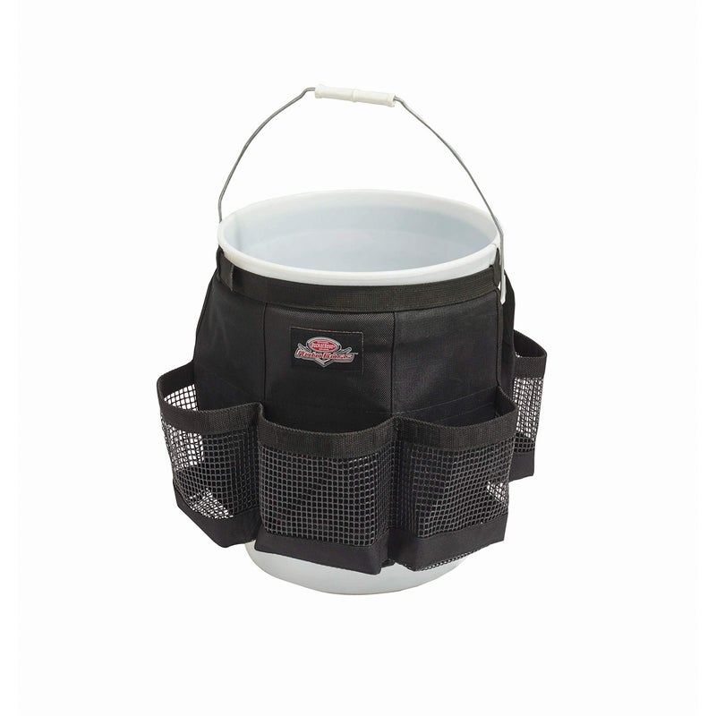 Bucket Boss Auto Boss Wash Boss Organizer for a 5 Gallon Bucket with FastDrying Exterior Mesh Pockets for Car Supplies Allowing for Soap and Water in the Bucket in Black AB30060