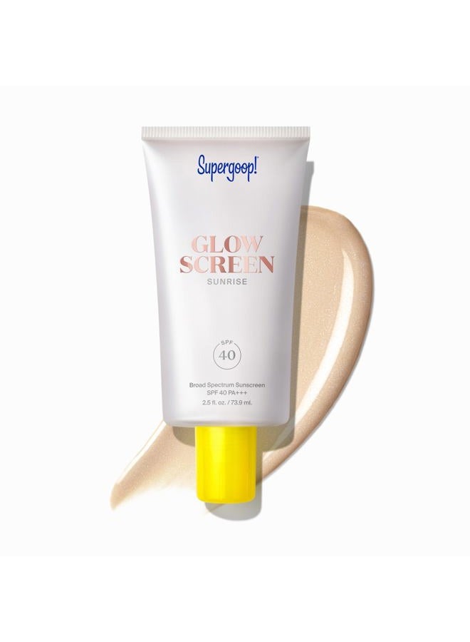 Supergoop! Glowscreen (SPF 40) - 2.5 fl oz - Glowy Primer + Broad Spectrum Tinted Sunscreen - Helps Filter Blue Light - Hydration - Hyaluronic Acid & Vitamin B5 - Image 1