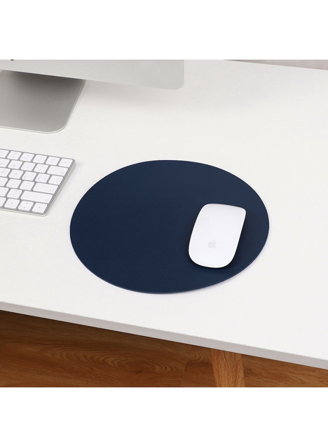 Round Mouse Pad Small Size Single-double-sided Solid Color Computer Office Game Girls' Table Mat Non-slip Mouse Pad Formulation-Color:φ20CM-Pattern:Double-sided-dark Green + Light Gray