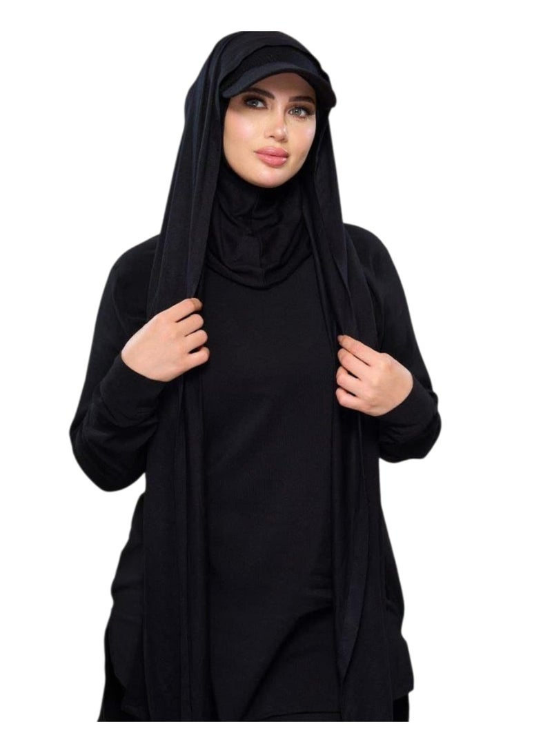 كاب حجاب قطعتين مميز وله عده استخدامات قطن بيور - Image 1