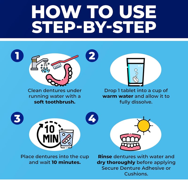 Secure Secure Denture Cleansing Tablets 32 tabs - Image 4