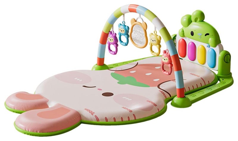 MaBaby Baby Gyms Play Mats Musical Activity Center Baby Piano Gym Mat Tummy Time Padded Mat for Newborn Toddler Infants - Image 1