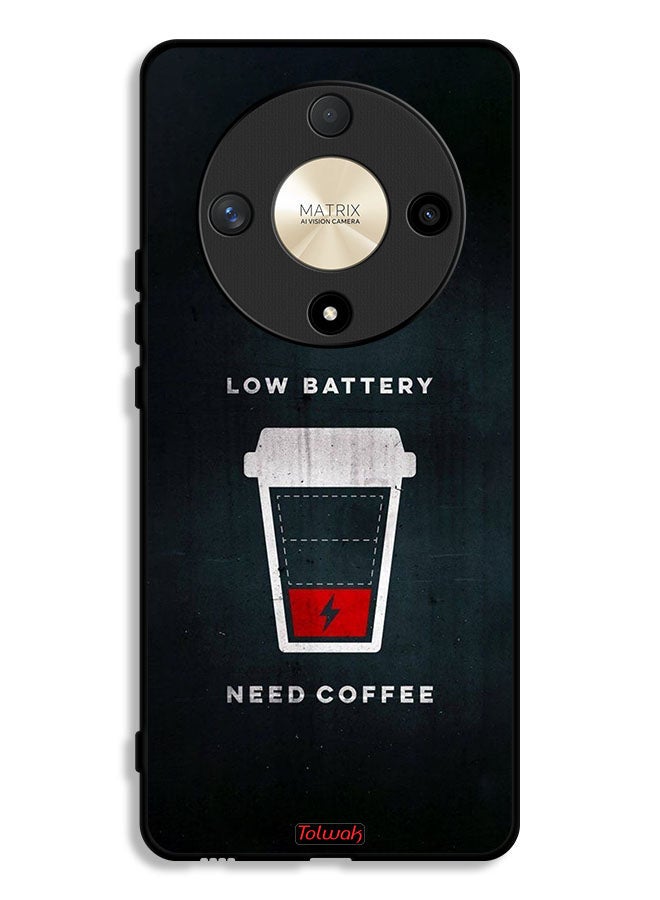 Tolwak Honor X9b Protective Case Cover Low Battery Need Coffee - Image 1
