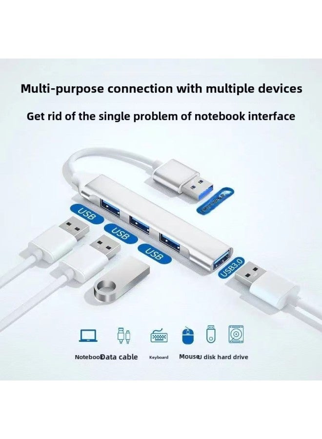 Usb Splitter Typec3.0 External One-to-four Car Mobile Phone Laptop Usb Hub Docking Station-Number Of Interfaces:Type-c One Mouth 3.0 Four-in-one [gray Bag}  - Image 3
