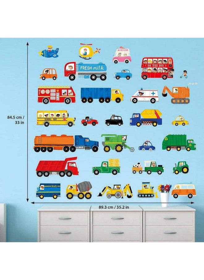 Dsl8064 Transport And Vehicles Wall Stickers Decals For Kids Toddler Bedroom Décor Car Boys Truck Construction Room Peel And Stick Excavator Fire Truck Nursery Living Baby - pzsku/Z1B1CA66B4E84D3BBFE93Z/45/_/1688970922/b5446d93-d954-43fd-8273-dd312696f24b