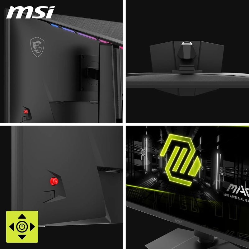 إم اس أي شاشة ألعاب MAG 272URDF E16 مقاس 27 بوصة UHD - لوحة IPS سريعة 3840 x 2160، 0.5 مللي ثانية، DisplayHDR 400، رؤية AI، وضع مزدوج، HDMI 2.1، DP 1.4a، قابل للتعديل بالإمالة والارتفاع، أسود - Image 5