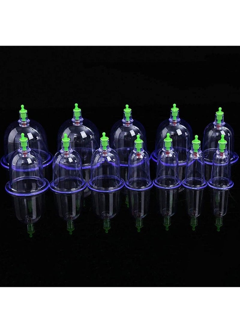 DubaiGallery 12pcs Cupping Vacuum Massage Cup Set Therapy Health Acupuncture Suction x  - Image 2