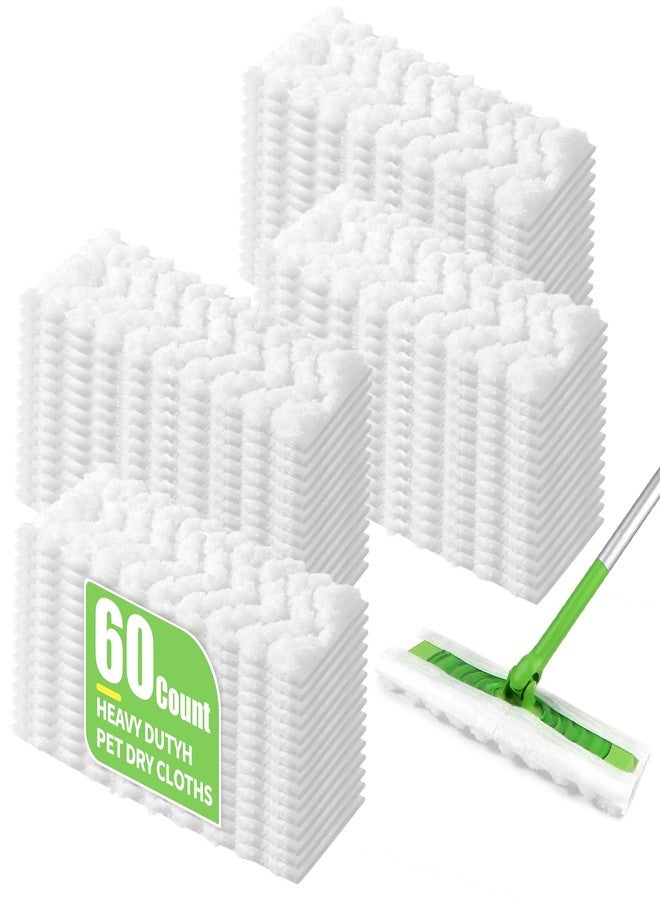 Gazeer 60 Count Pet Heavy Duty Dusters Refills Compatible with Swiffer Sweeper Mop, Dry Sweeping Cloths for Floor Mopping and Cleaning, Unscented - Image 1