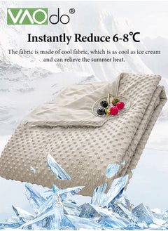 VAOdo Home Waffle Cooling Quilt Cool Touch Fabric Absorbs Body Heat Double Sided Lightweight Cooling Blanket for Hot Sleepers Summer Breathable Bedding Quilt for Night Sweating  - Image 1