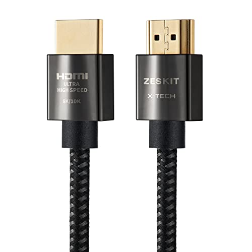 Zeskit X-Tech 48Gbps Ultra High Speed HDMI Cable 3ft, 8K60 4K120 144Hz eARC HDR HDCP 2.2 2.3 Compatible with Dolby Vision Apple TV 4K Roku Sony LG Samsung Xbox Series X RTX 3080 PS4 PS5 - Image 1