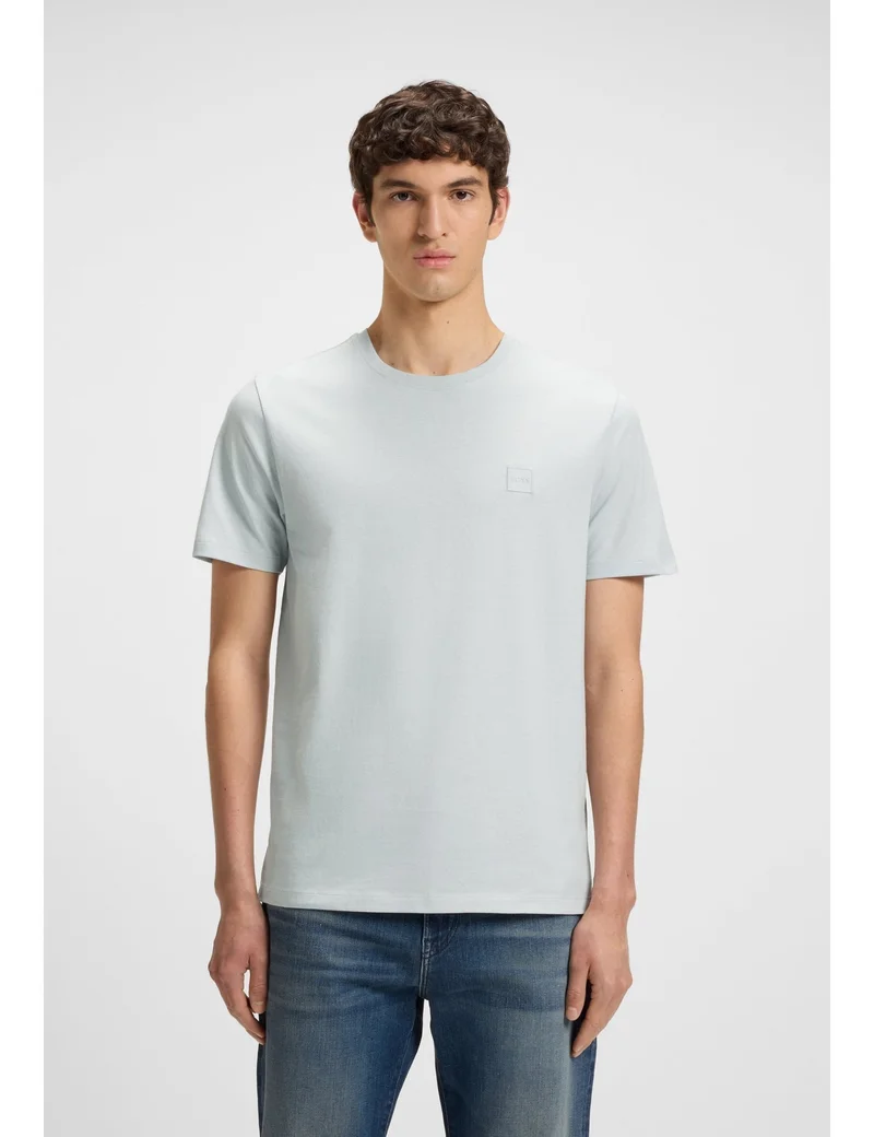 BOSS Cotton-jersey T-shirt with logo patch