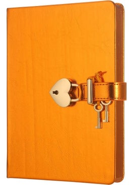 VJ Victoria's Journals Hush Hush Locked Notebook 13x18 Cm Metallic Orange  - Image 2