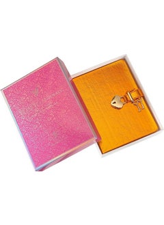 VJ Victoria's Journals Hush Hush Locked Notebook 13x18 Cm Metallic Orange  - Image 4