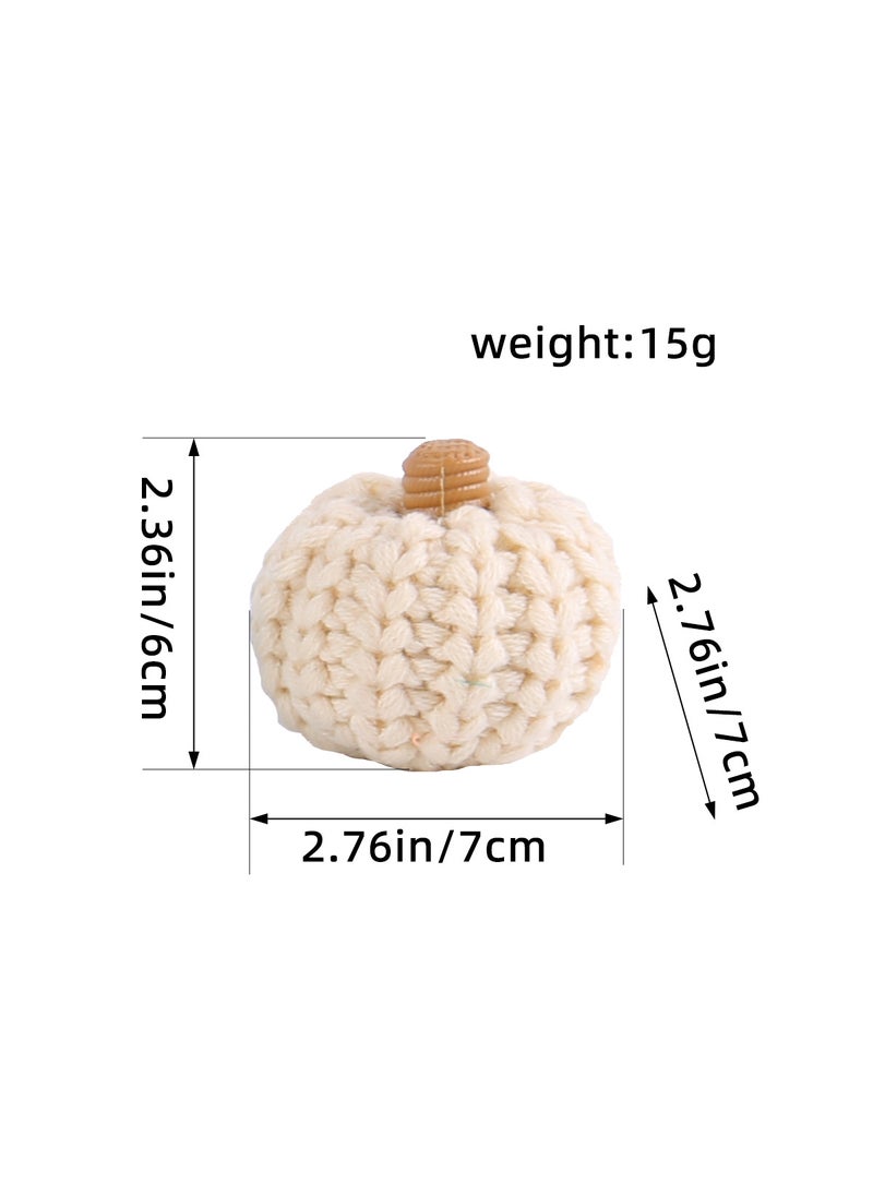 Knitted Pumpkin Decor DIY Handcrafted Party Props HH1-11 white 