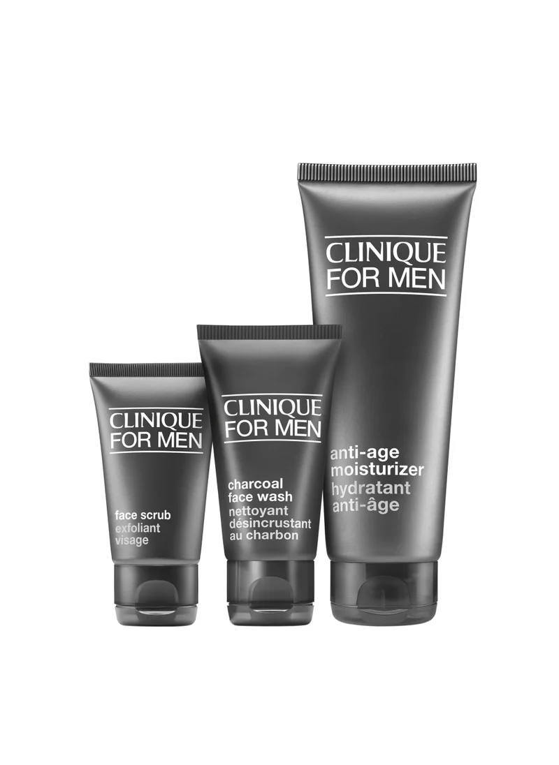 CLINIQUE Daily Age Repair Set: Cleanse. Exfoliate. Hydrate., Savings 32%