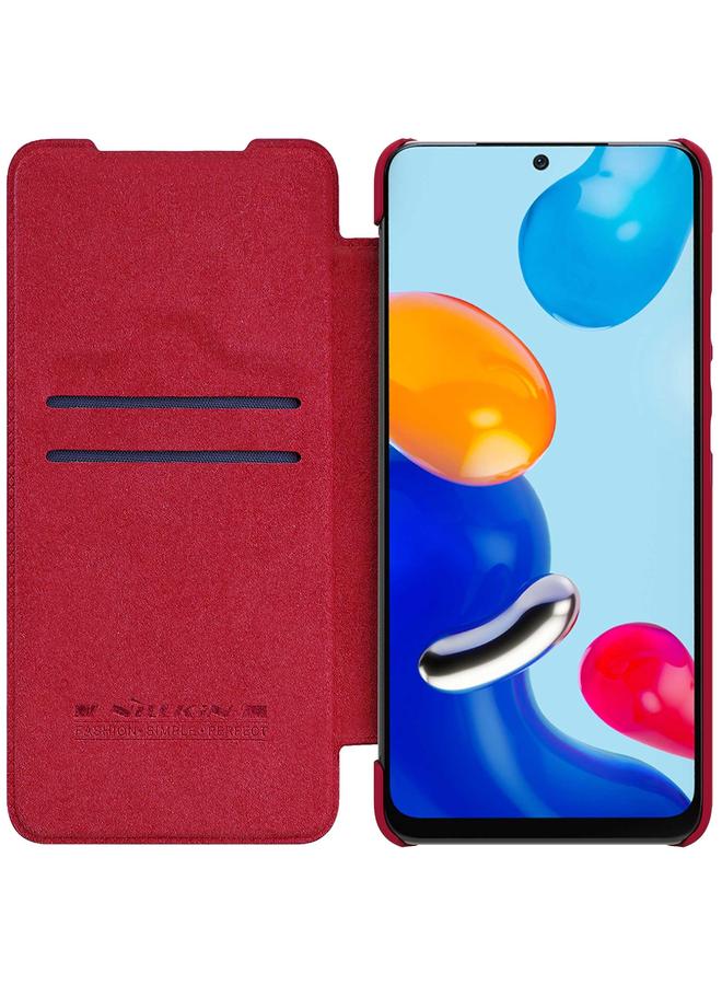 Nillkin Case For Xiaomi Redmi Note 11 Global QIN Series Crazy Horse Texture Leather Case - Image 4