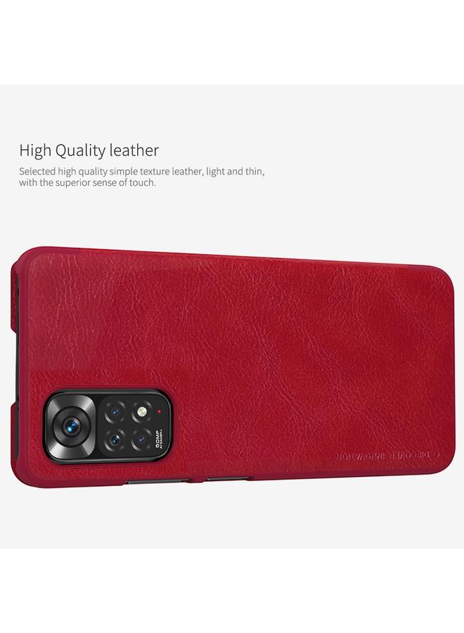 Nillkin Case For Xiaomi Redmi Note 11 Global QIN Series Crazy Horse Texture Leather Case - Image 5