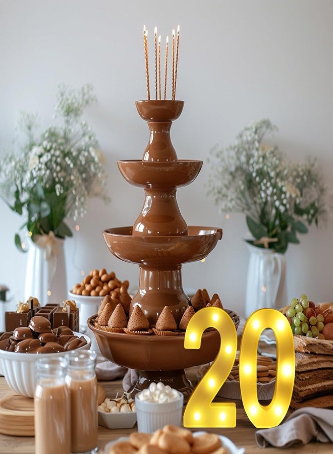 Funsky 20th Birthday Decorations for Women Men,Happy 20 Year Old Birthday Decorations for Centerpieces Table,20 Light Up Numbers Sign Led for Party Backdrop Wall Decor for Wedding Anniversary Home - Image 5