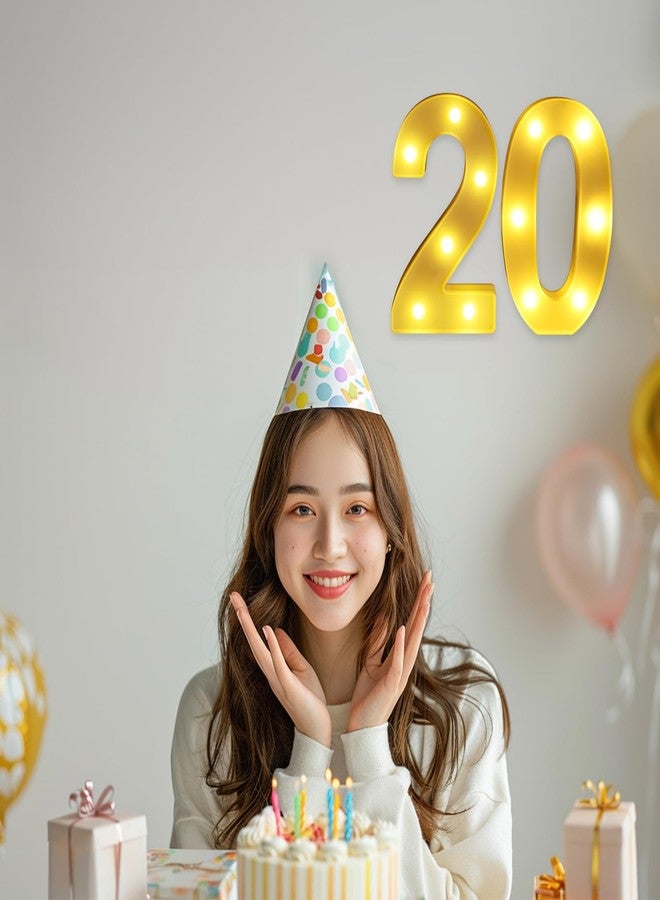 Funsky 20th Birthday Decorations for Women Men,Happy 20 Year Old Birthday Decorations for Centerpieces Table,20 Light Up Numbers Sign Led for Party Backdrop Wall Decor for Wedding Anniversary Home - Image 4