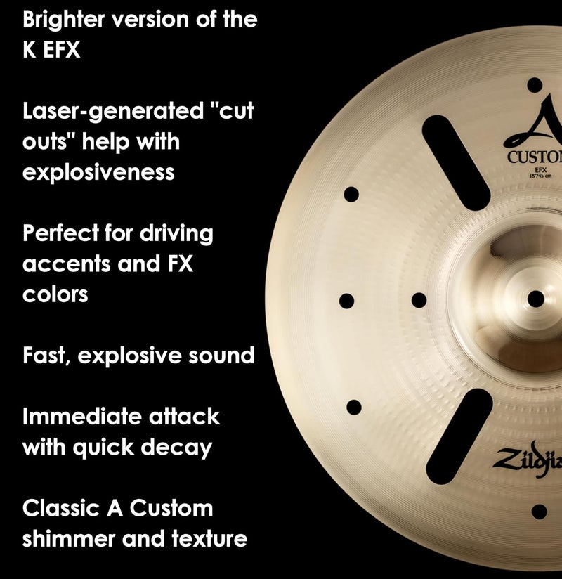 Zildjian 18" A Custom EFX Cymbal - Image 4