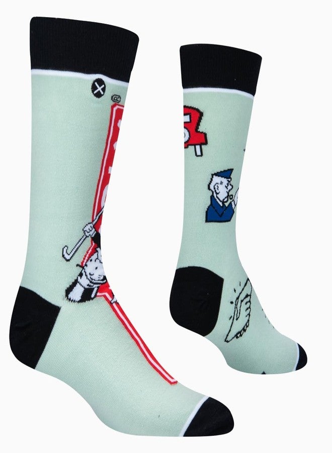 Odd Sox جوارب Odd Sox - جوارب طويلة بتصميم لعبة مونوبولي - جوارب مميزة بشعار مقسم وطبعة أيقونة - مزيج من القطن - مقاس كبير للرجال 8-12، وللنساء 9.5-13.5 - Image 3