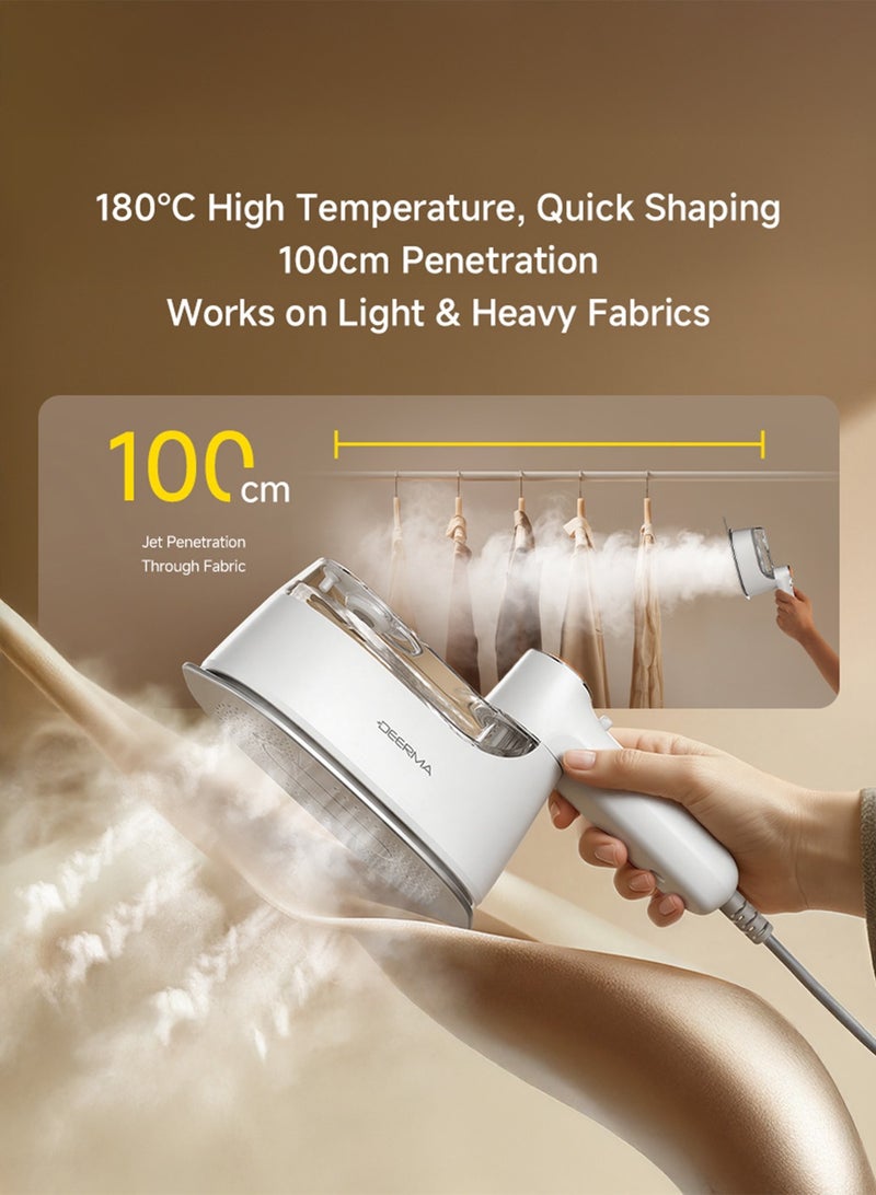 Deerma GT01 Portable Handheld Garment Steamer | 1200W Fast Heat | Foldable Travel Steam Iron for Clothes | Wrinkle Remover & Sterilizer 110 ml 600 W GT01 white - Image 5