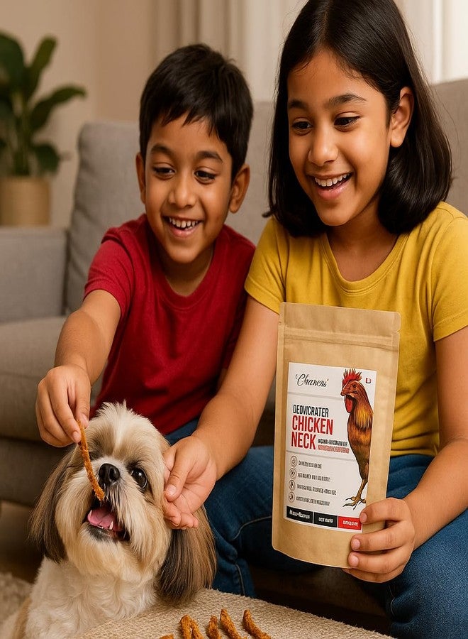 Chewers Dehydrated Chicken Neck Dog Training Treats | 100% Natural Human-Grade | High Protein, Low Fat | Air Dried Dog Dental Chews | Supports Joint, Bone & Dental Health | All Breeds & Ages - 70 GMS - Image 4