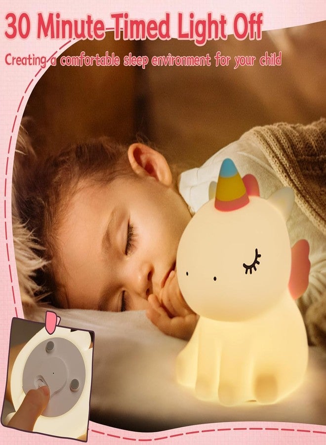 Blackzone Cute Night Light for Kids, Nursery | Silicone Night Light, LED Lamp, Room Decor, Gifts for Toddler Children Teenage Girls Valentine's Day (Unicorn Night Light) - Image 4