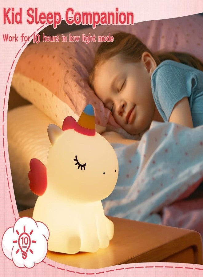 Blackzone Cute Night Light for Kids, Nursery | Silicone Night Light, LED Lamp, Room Decor, Gifts for Toddler Children Teenage Girls Valentine's Day (Unicorn Night Light) - Image 5