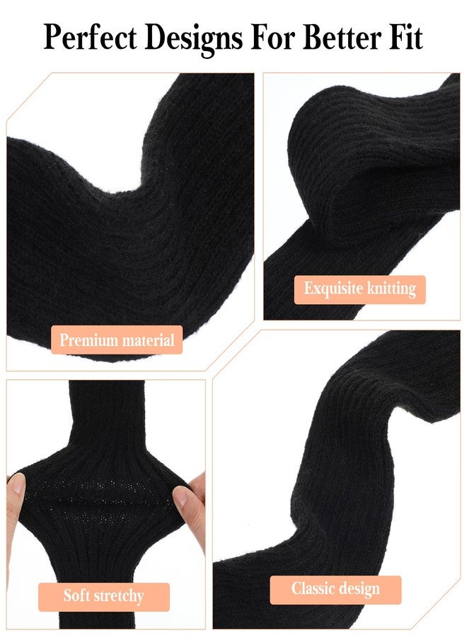ValueBargain Leg Warmers for Women Winter, Black Leg Warmers Women, Thermal Cozy Stretchy for Winter Yoga Sports Dance Casual Outfit (19.7 * 3 Inch) - Image 4