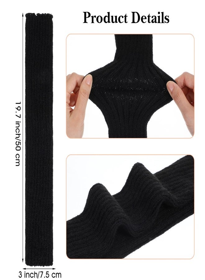 ValueBargain Leg Warmers for Women Winter, Black Leg Warmers Women, Thermal Cozy Stretchy for Winter Yoga Sports Dance Casual Outfit (19.7 * 3 Inch) - Image 2