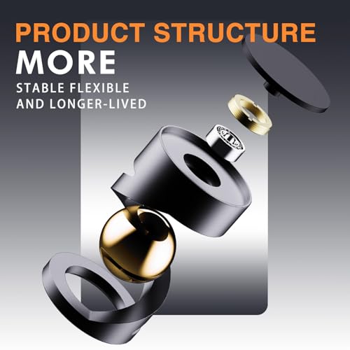 berotok Fidget Toys Kinetic Desk Toys for Adults Cool Metal Gravity Resistance Desk Toys Desktop Sensory Fidget Spinner for Stress Relief in Office Wait and CommunicateSilverGold - Image 5