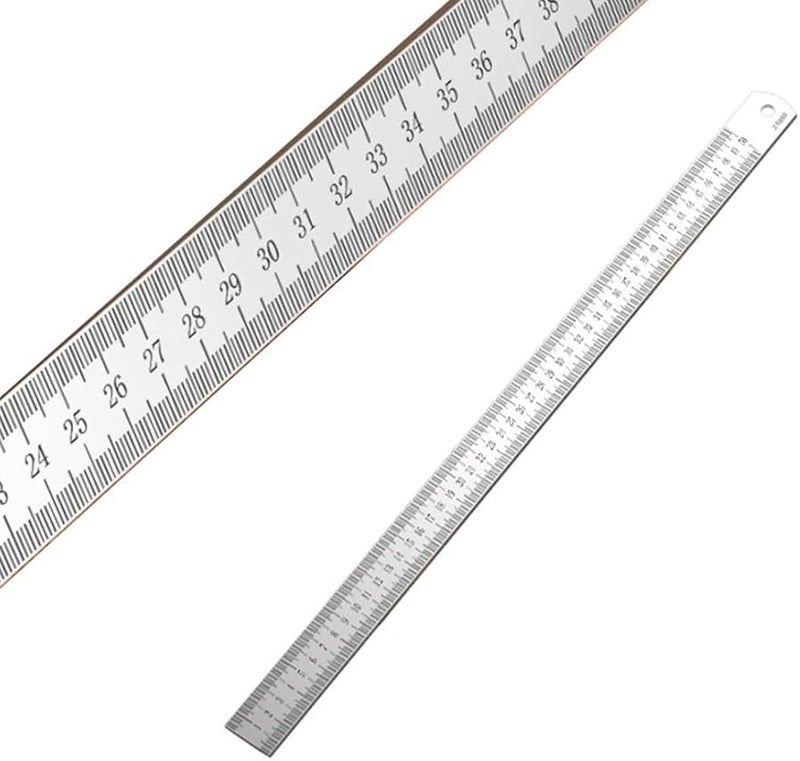 500mm Steel Measuring Ruler 12 20 Inch Hardened Manganese Dual Scale Straightedge Tool with Non Slip Handle for Workshop Repair Woodworking - Image 5